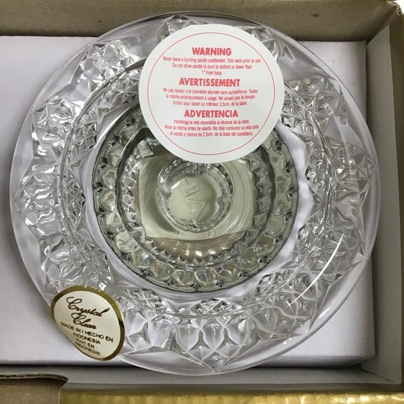 Crystal Candle Holders SET OF 2 Manhattan Moonlight 3-Way Votive Taper Tea Light - Picture 5 of 10